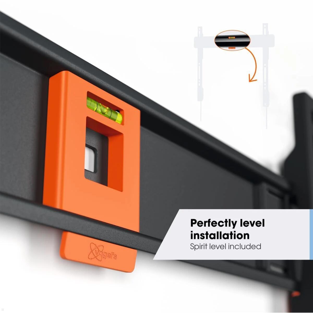 Vogels COMFORT TVM 3415 neigbare TV Wandhalterung 32-65 Zoll, schwarz, Wasserwaage Vogels COMFORT TVM 3415 neigbare TV Wandhalterung 32-65 Zoll, schwarz, Wasserwaage