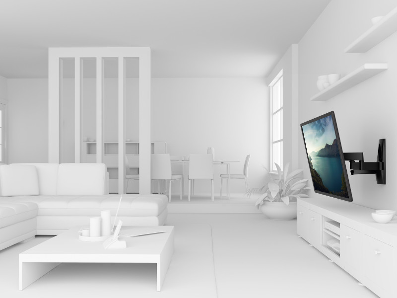Vogel's WALL 3250 TV Wandhalterung schwenkbar 32"-55", schwarz Anwendungsbeispiel