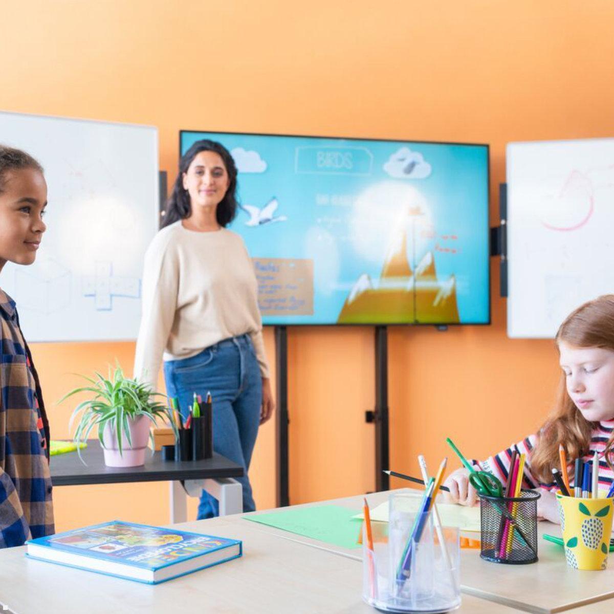 Vogels RISE A216 Zubehör Whiteboard Set 65 Zoll für TV Boden-Wandhalter, Klassenraum Vogels RISE A216 Zubehör Whiteboard Set 65 Zoll für TV Boden-Wandhalter, Klassenraum