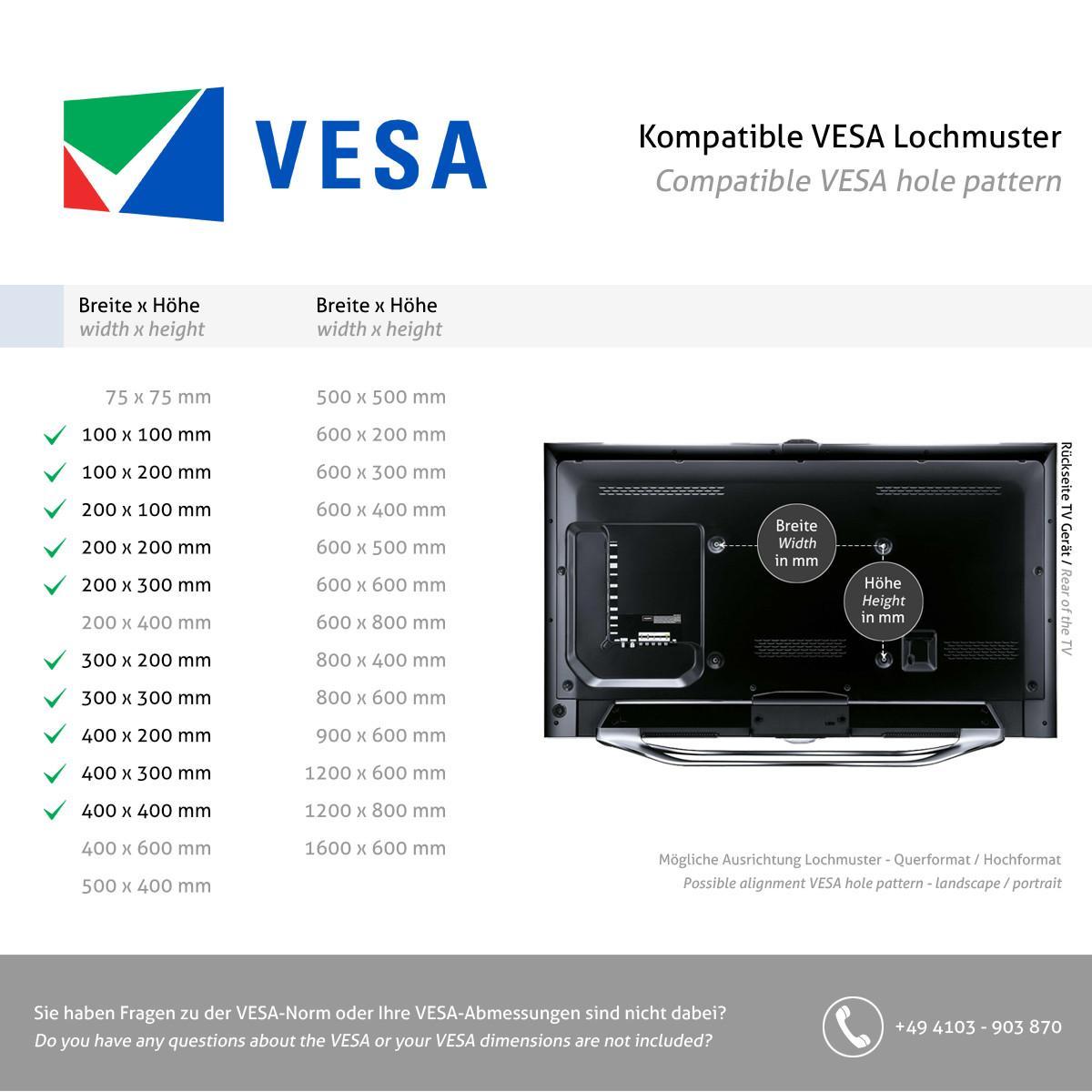 Schwenkbare TV Wandhalterung Vogels COMFORT TVM 3425