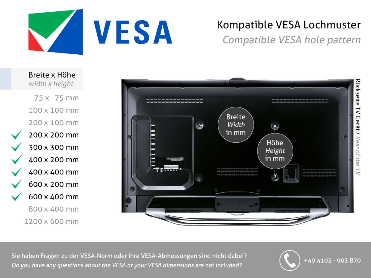 Vogels NEXT 7505 flache TV Wandhalterung für LG Signature, schwarz VESA Standard