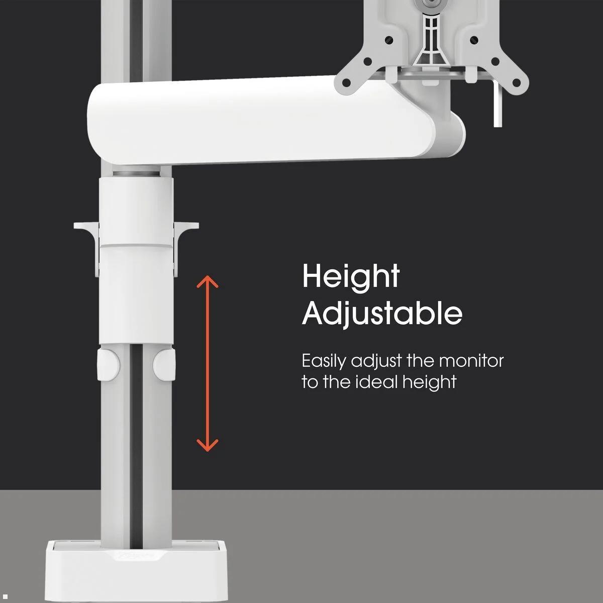 Vogels Motion MOMO 2137W Monitor Tischhalterung schwenkbar, weiss, höhenverstellbare Tischhalterung mit Kabelmanagement