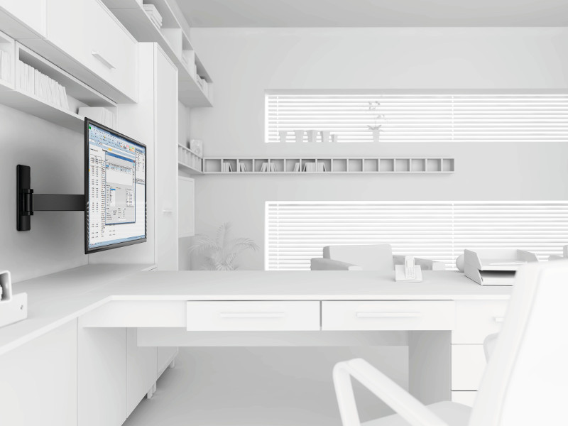 Vogel's WALL 3225 schwenkbare TV Wandhalterung 32"-55", schwarz Anwendungsbeispiel