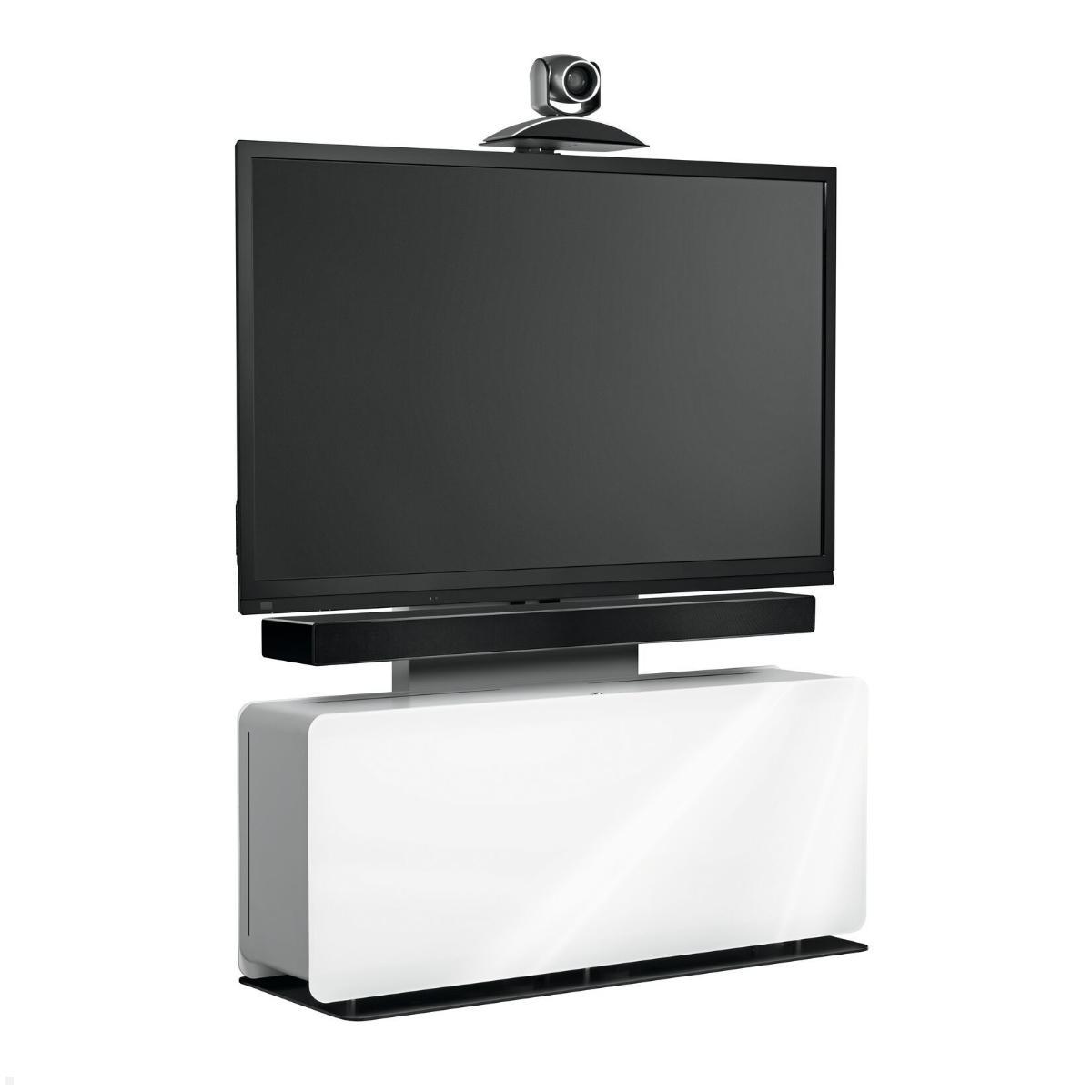 Vogels PVF 4112 Videokonferenz Möbel für 1 oder 2 Displays, weiß, mit Monitor (nicht enthalten) Vogels PVF 4112 Videokonferenz Möbel für 1 oder 2 Displays, weiß, mit Monitor (nicht enthalten)