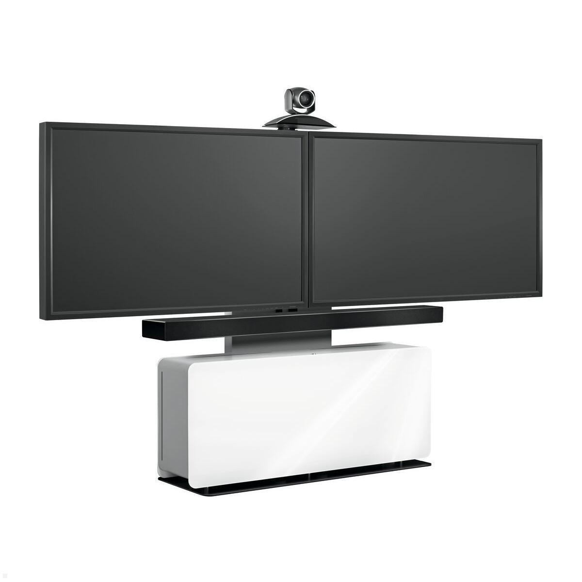 Vogels PVF 4112 Videokonferenz Möbel für 1 oder 2 Displays, weiß, mit zwei Disülays (nicht enthalten) Vogels PVF 4112 Videokonferenz Möbel für 1 oder 2 Displays, weiß, mit zwei Disülays (nicht enthalten)