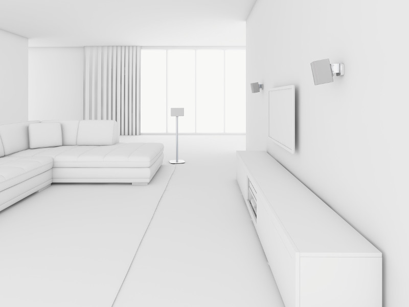 Vogels SOUND 3200 white Universal Lautsprecher Wandhalter Heimkino Vogels SOUND 3200 white Universal Lautsprecher Wandhalter Heimkino