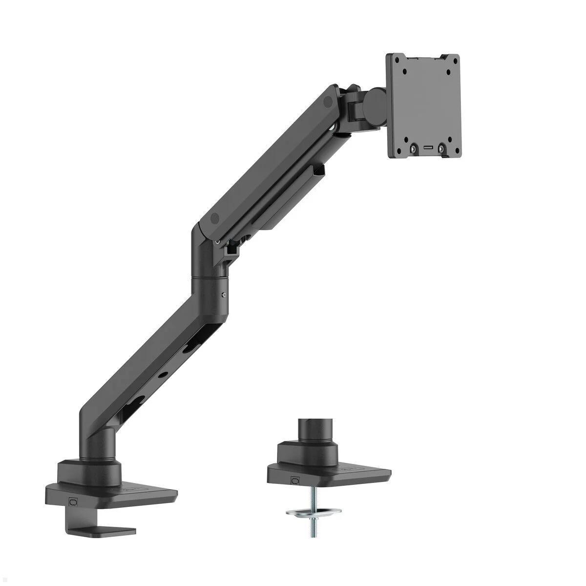 Vogels Essential M3011B Monitor Tischhalterung höhenverstellbar 27 cm, schwarz, neigbarer VESA Bildschirmhalter