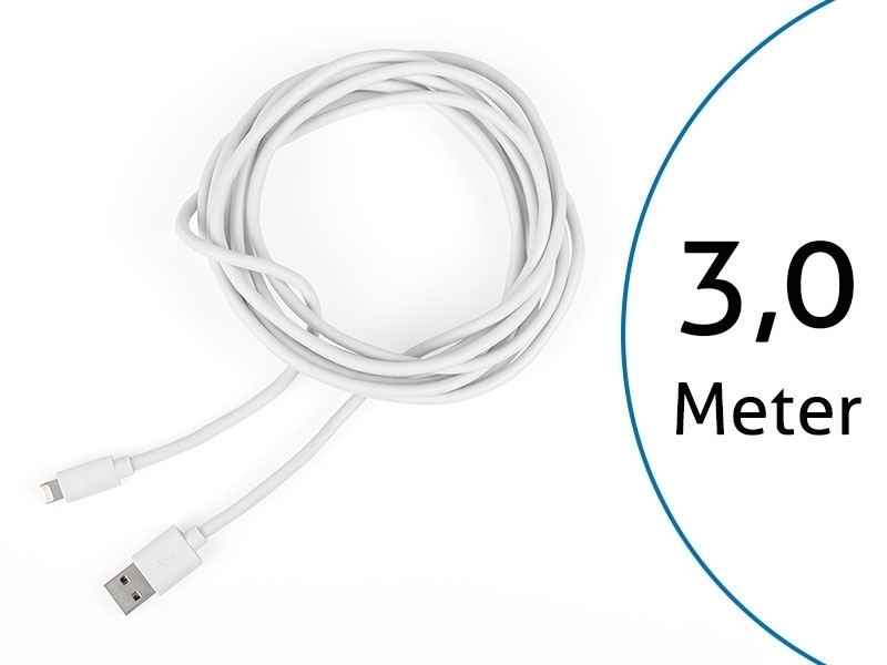 TecLines TUC010W USB Kabel für iPad (Lightning) 3m, weiß TecLines TUC010W USB Kabel für iPad (Lightning) 3m, weiß