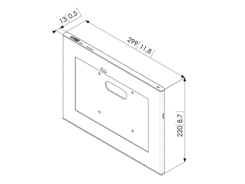 Vogels PTS 1212 TabLock Schutzgehäuse für Samsung Galaxy Tab 3 10.1 (HB verborgen) Zeichnung