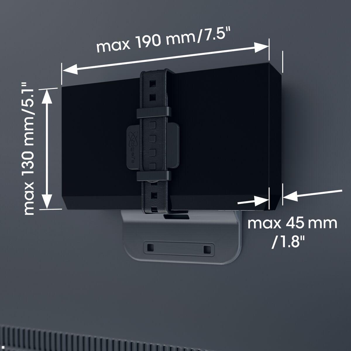 Mediabox Halterung, Vogels COMFORT TVA 6400, Maße Mediabox Halterung, Vogels COMFORT TVA 6400, Maße