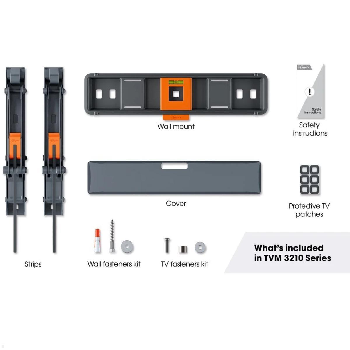 Vogels COMFORT TVM 3215 neigbare TV Wandhalterung 19-43 Zoll, schwarz, Lieferumfang Vogels COMFORT TVM 3215 neigbare TV Wandhalterung 19-43 Zoll, schwarz, Lieferumfang