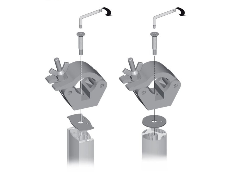 Vogels Connect-It PUC 1050 Traversenadapter Deckenhalterung 50mm Montagemöglichkeiten