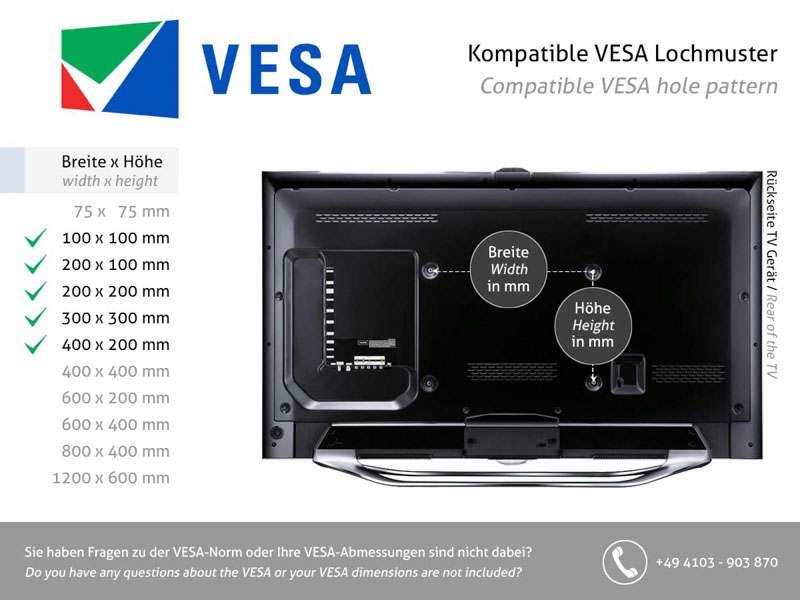 Vogels NEXT OP1 TV Ständer Holz bis 70Zoll VESA Standard