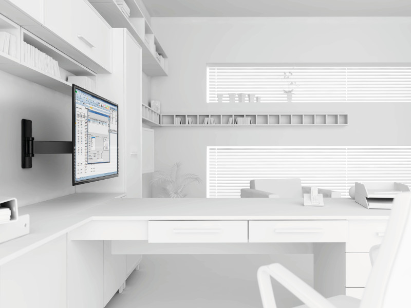 Vogel's WALL 3325 schwenkbare TV Wandhalterung 40"-65", schwarz Anwendungsbeispiel