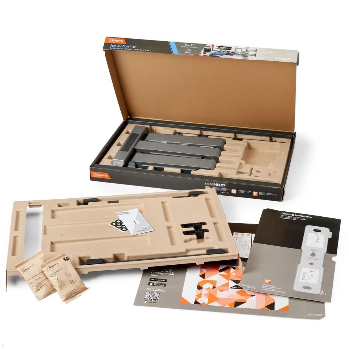 Schwenkbare TV Wandhalterung  40 - 77 Zoll Vogels TVM 5645W, Verpackung Schwenkbare TV Wandhalterung  40 - 77 Zoll Vogels TVM 5645W, Verpackung