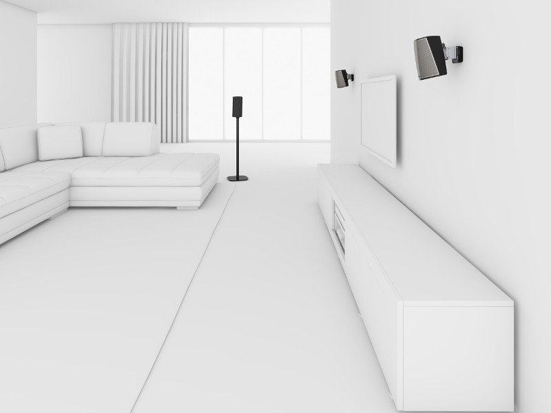 Vogels SOUND 5313B Lautsprecher Standfuß Denon HEOS Anwendung