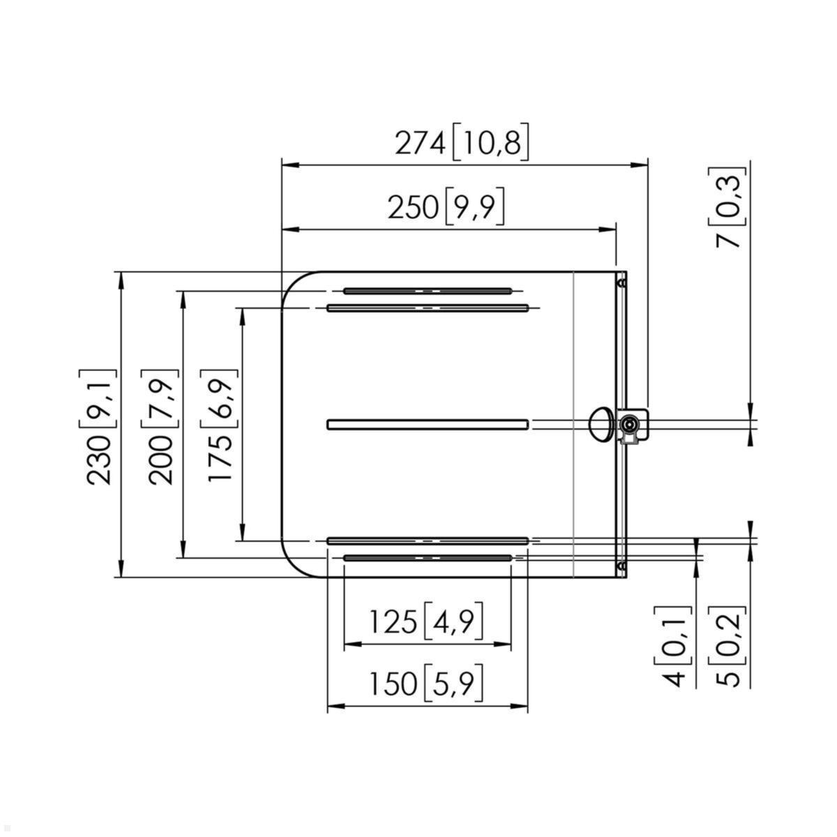 Vogels RISE A141 Zubehör Kamera Halterung für elektrischen TV Lift, technische Zeichnung Vogels RISE A141 Zubehör Kamera Halterung für elektrischen TV Lift, technische Zeichnung