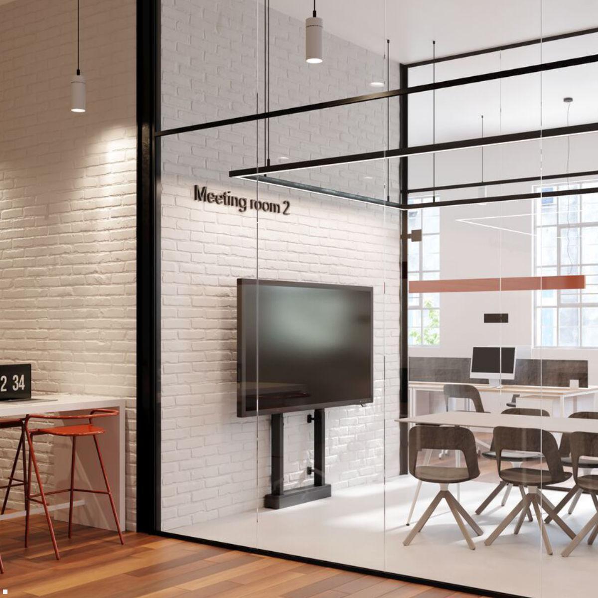 Vogels RISE 2005B elektrischer TV Boden-Wandhalter, 50 mm/s, schwarz, Anwendungsbeispiel Vogels RISE 2005B elektrischer TV Boden-Wandhalter, 50 mm/s, schwarz, Anwendungsbeispiel